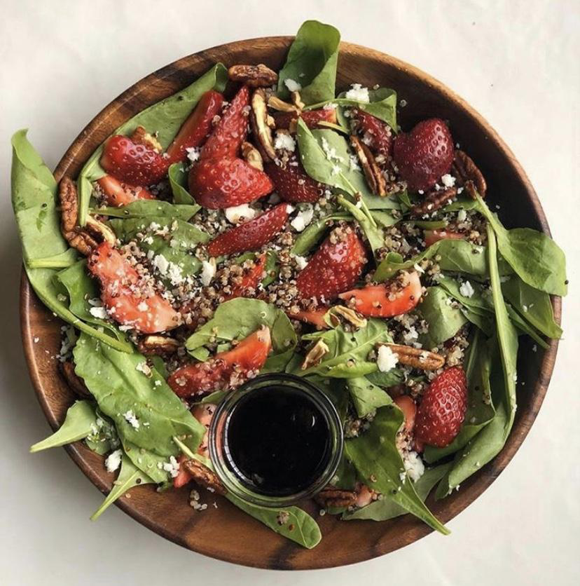 Organic Strawberry-Spinach Salad